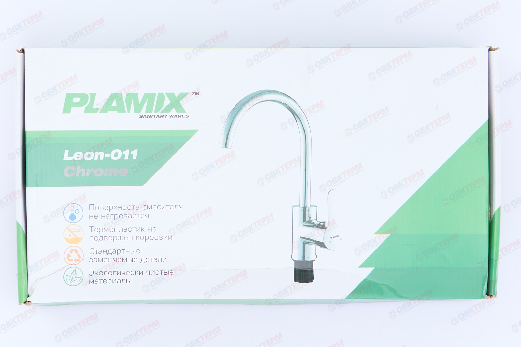 Смеситель д/кухни PLAMIX Leon-11 Chrome, (гайка, Ø40, без подводки) (20шт/ящ) - миниатюра №7