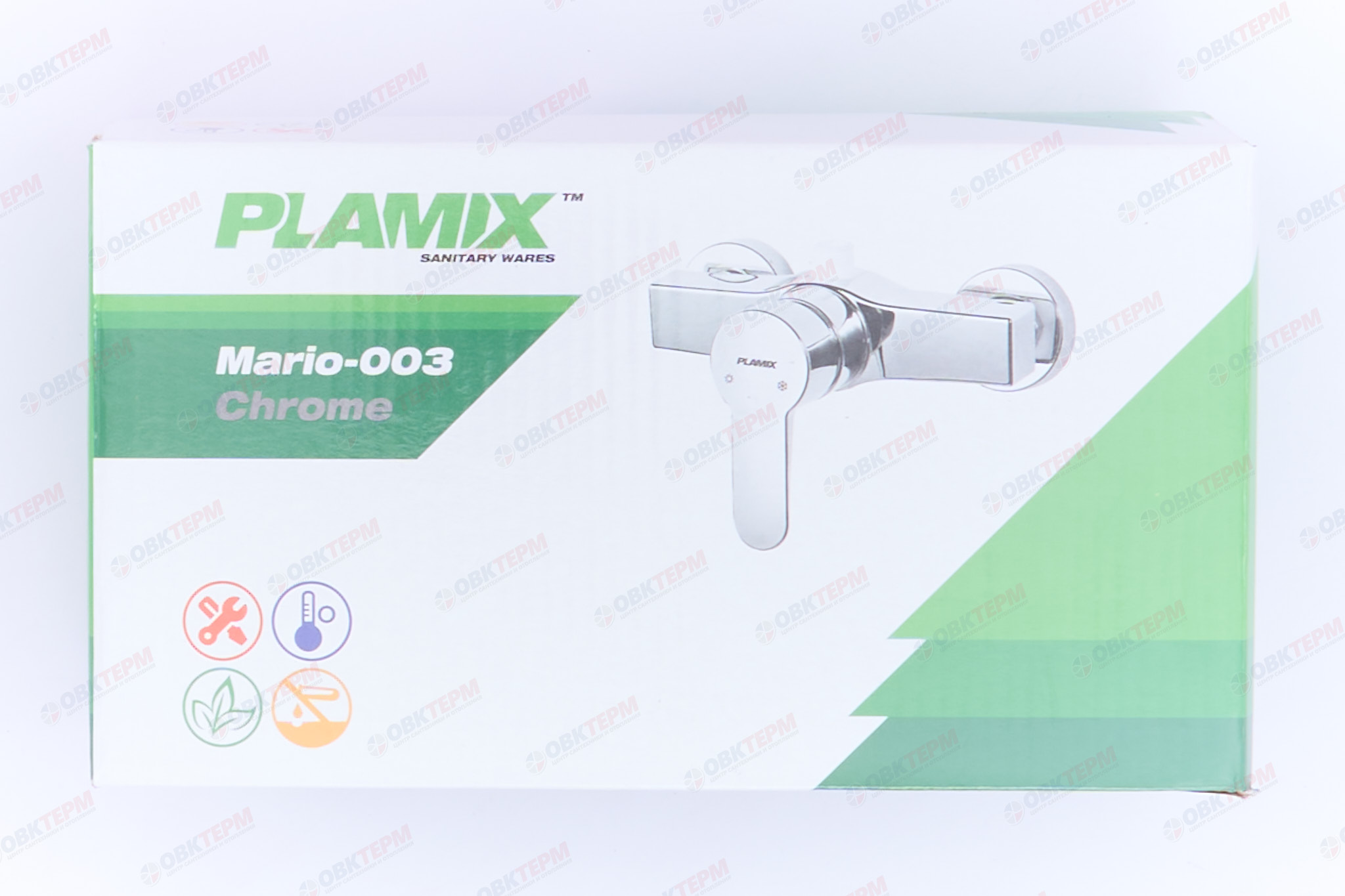 Смеситель д/душ.кабины PLAMIX Mario-003 Chrome, (Ø40, без шланга и лейки) (30шт/ящ) - миниатюра №6