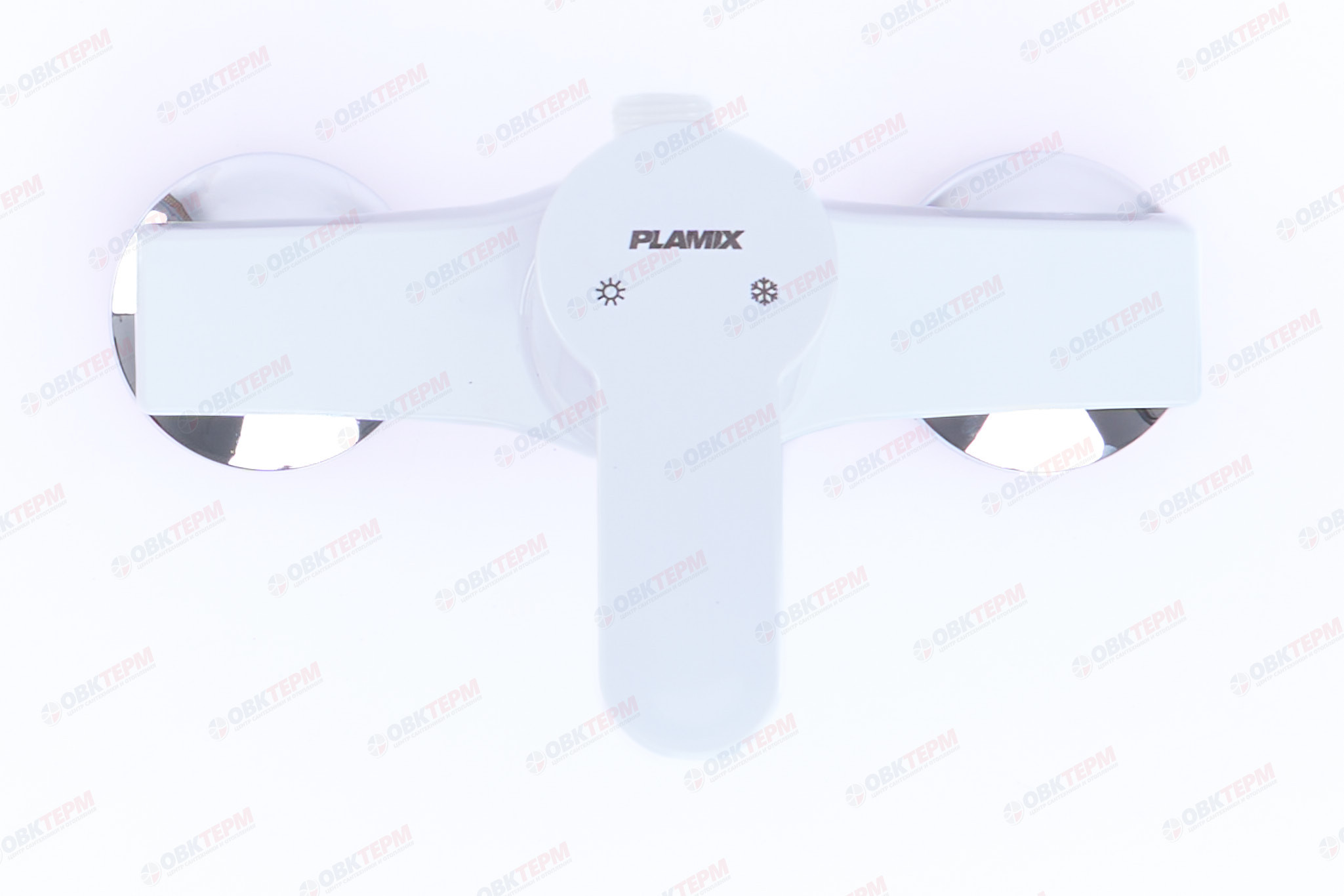 Смеситель д/душ.кабины PLAMIX Mario-003 White, (Ø40, без шланга и лейки) (30шт/ящ) - Изображение №2