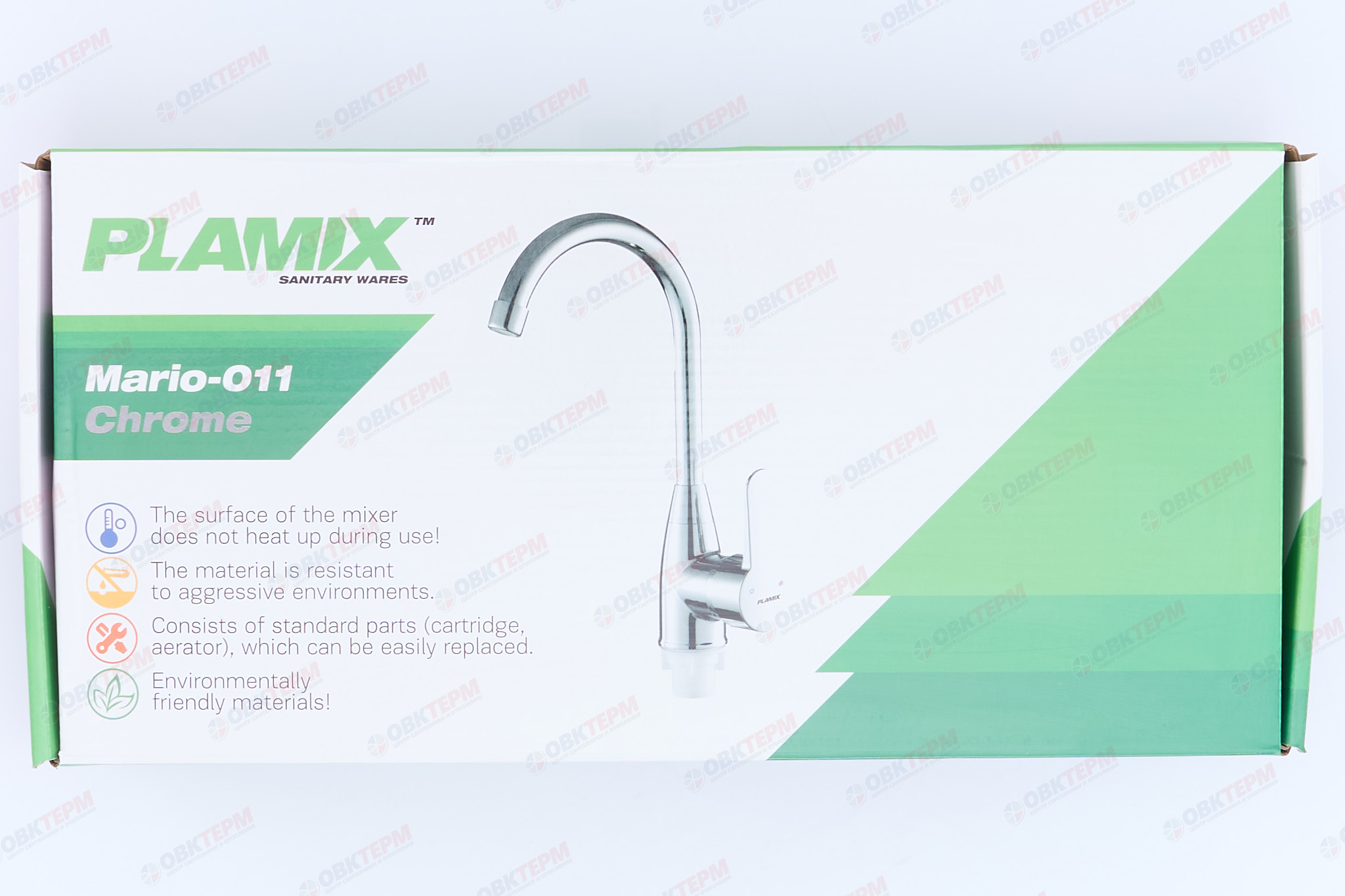 Смеситель д/кухни PLAMIX Mario-11 Chrome, (гайка, Ø35, без подводки) (20шт/ящ) - миниатюра №6