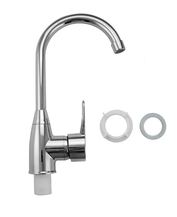 Смеситель д/кухни PLAMIX Mario-11 Chrome, (гайка, Ø35, без подводки) (20шт/ящ) - миниатюра №2