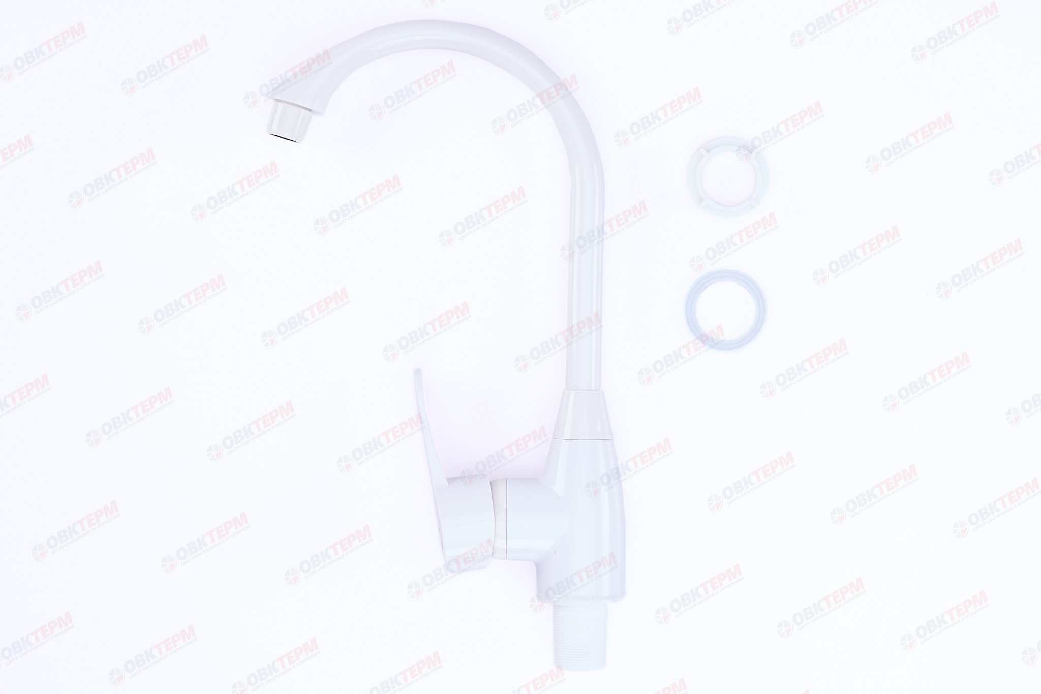 Смеситель д/кухни PLAMIX  Mario-11(W) White, (гайка, Ø35, без подводки) (20шт/ящ) - Изображение №3