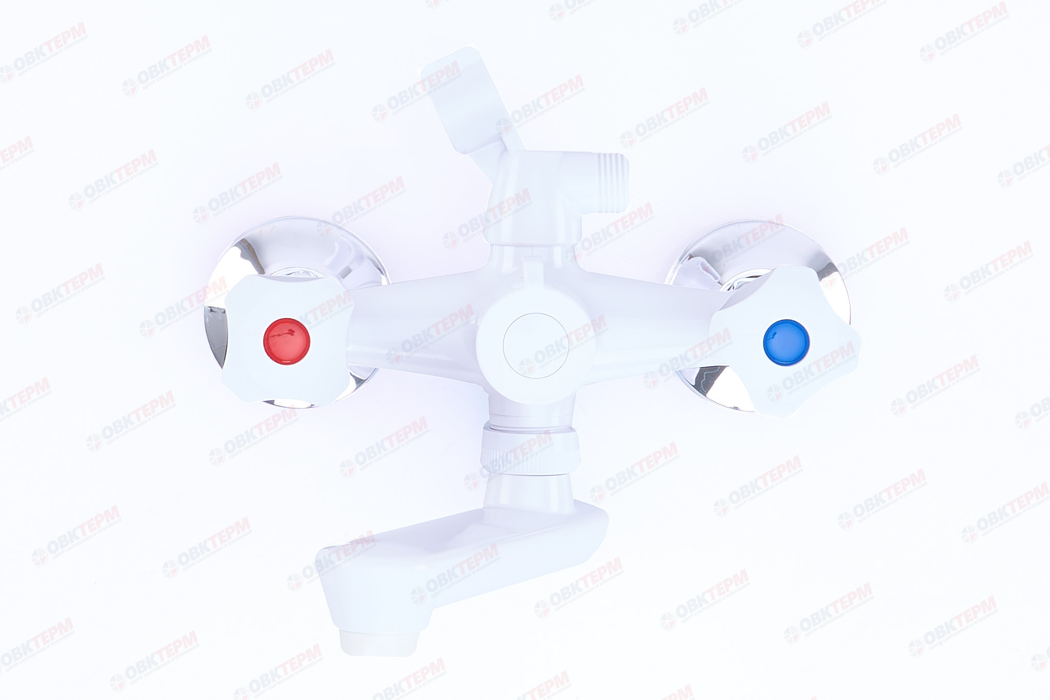 Смеситель д/ванны PLAMIX Omega-142 White, короткий (без шланга и лейки) (20шт/ящ) - Изображение №2