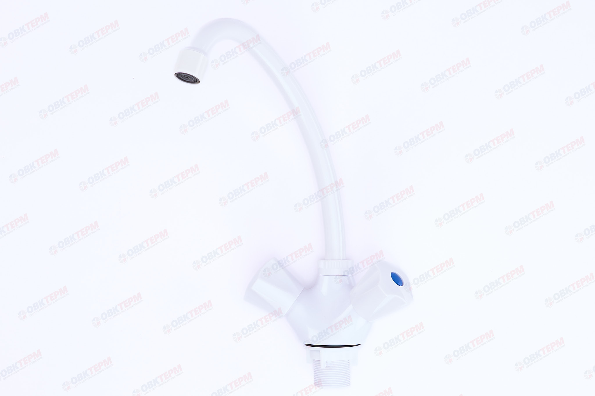 Смеситель д/кухни PLAMIX Omega-271 White, (гайка, без подводки) (20шт/ящ) - Изображение №1