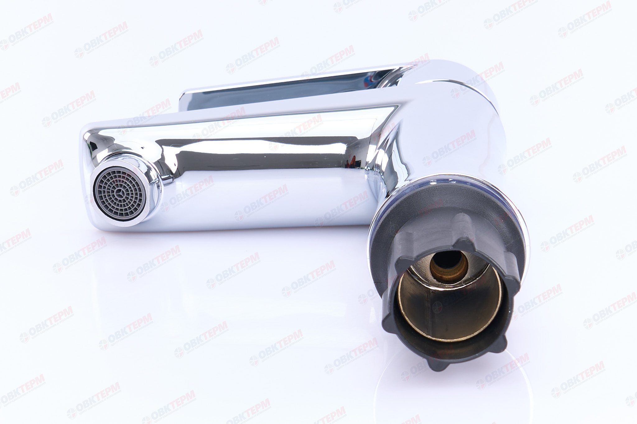 Смеситель для умывальника, PLAMIX Oscar-001 Chrome, (гайка, Ø35, без подводки) (30шт/ящ) - Изображение №5