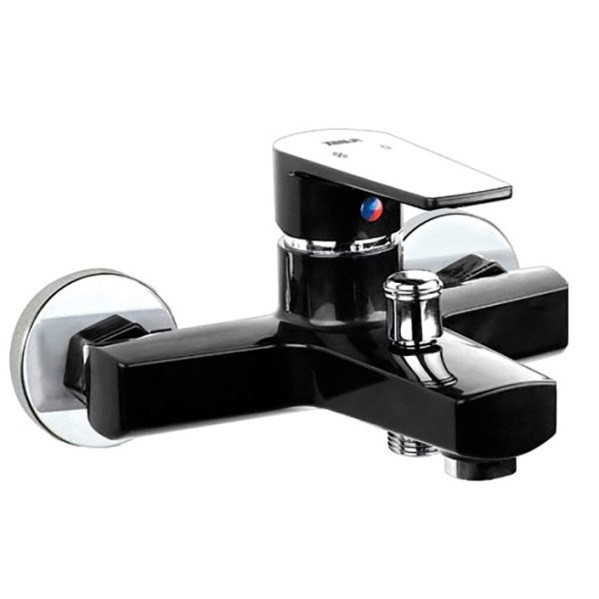 я РАСПРОДАЖА Смеситель д/ванны, короткий, PLAMIX Oscar-009 Black (Ø35, без шланга и лейки) - Изображение №1