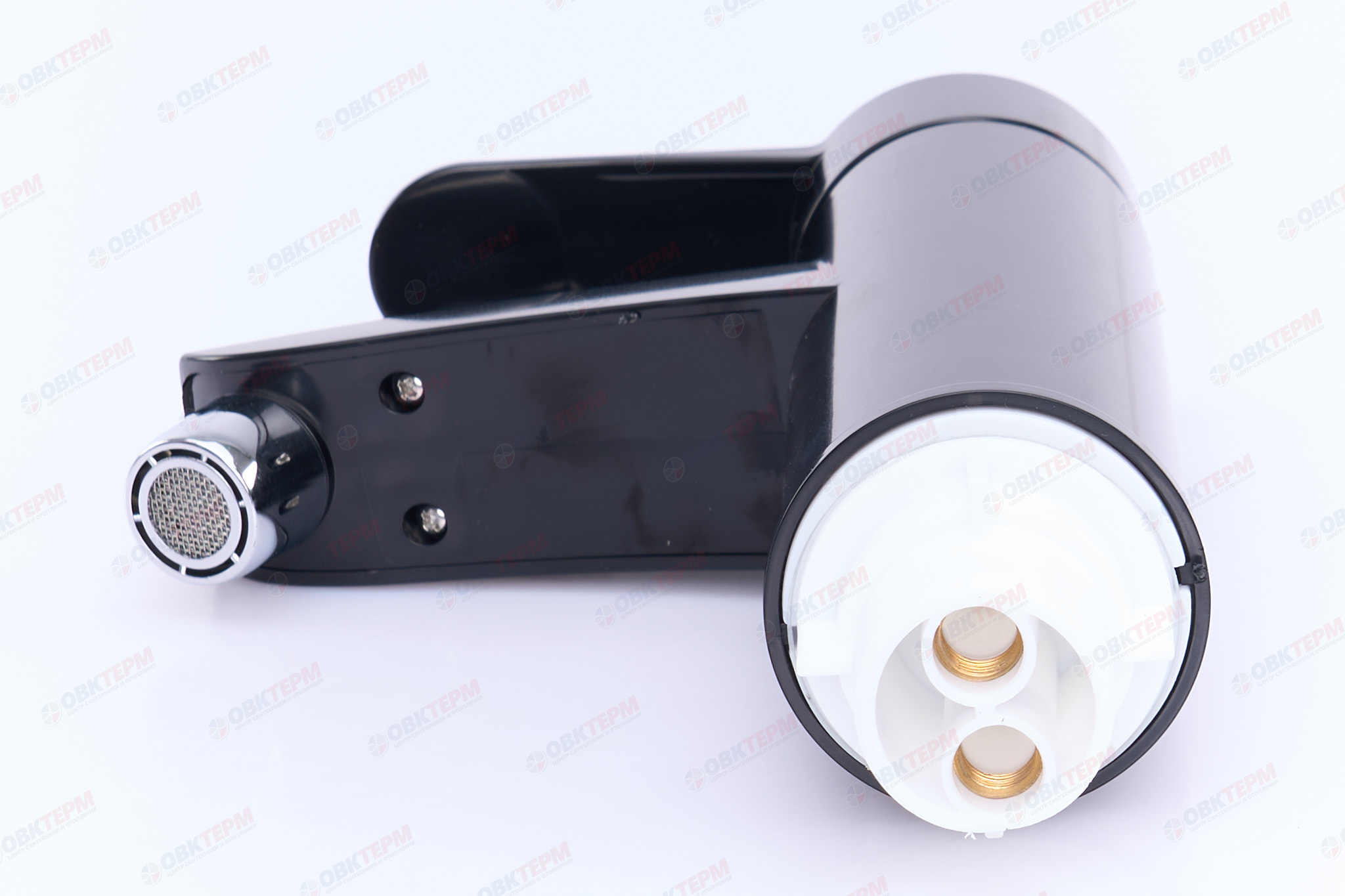 Смеситель для умывальника, PLAMIX Sergio-001 Black, (гайка, Ø40, без подводки) (30шт/ящ) - Изображение №5