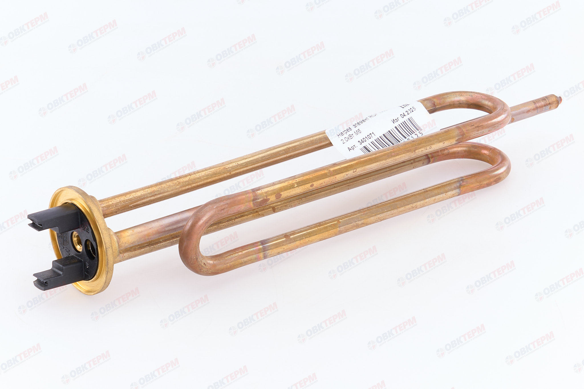 Тэн Thermowat/ RCF  2 кВт,  фланец, гнутый,L 275 мм, под анод М6 - Изображение №1