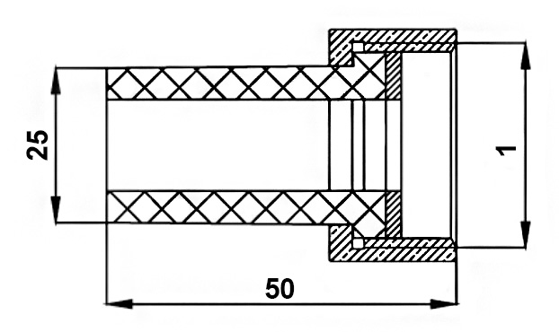 Горло 25* 1"                                                    HK (Германия)   (10шт) - Изображение №2