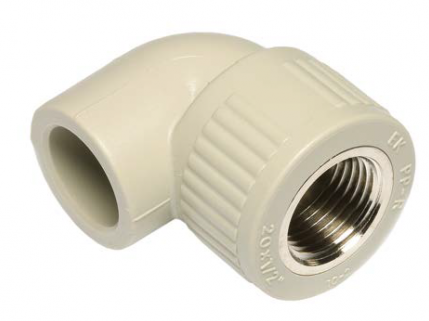 Угол с МРВ  25 * 1/2"      (PP-R СЕРЫЙ  РОССИЯ)                     (220/10) - Изображение №2