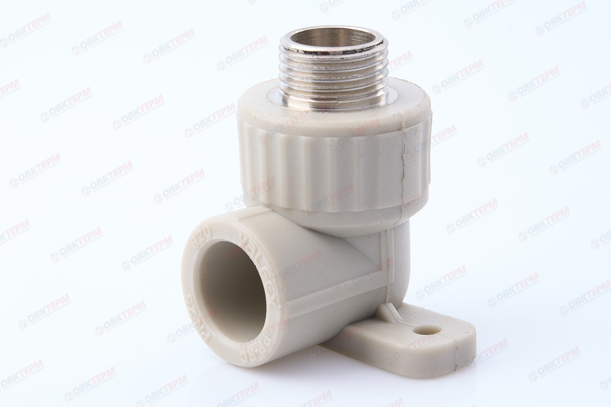 Угол монтажный  20 * 1/2"н   (PP-R СЕРЫЙ  РОССИЯ)          (110/10) - Изображение №1