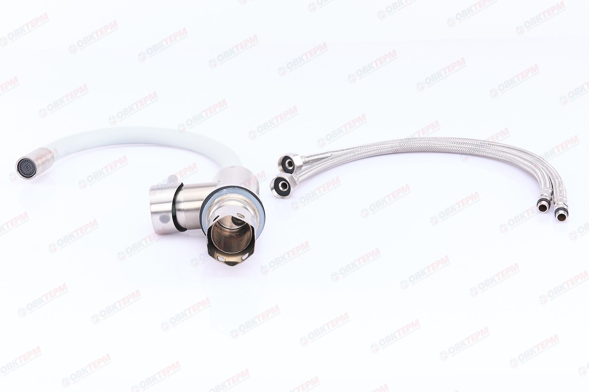 Смеситель д/кухни нерж/сталь REFLECTOR CHAMPION SUS-011 (БЕЛЫЙ) (10 шт/ящ) - миниатюра №3