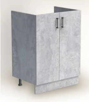Тумба кухонная 800 * 600  бетон ЛДСП (2 дверцы) - изображение №1