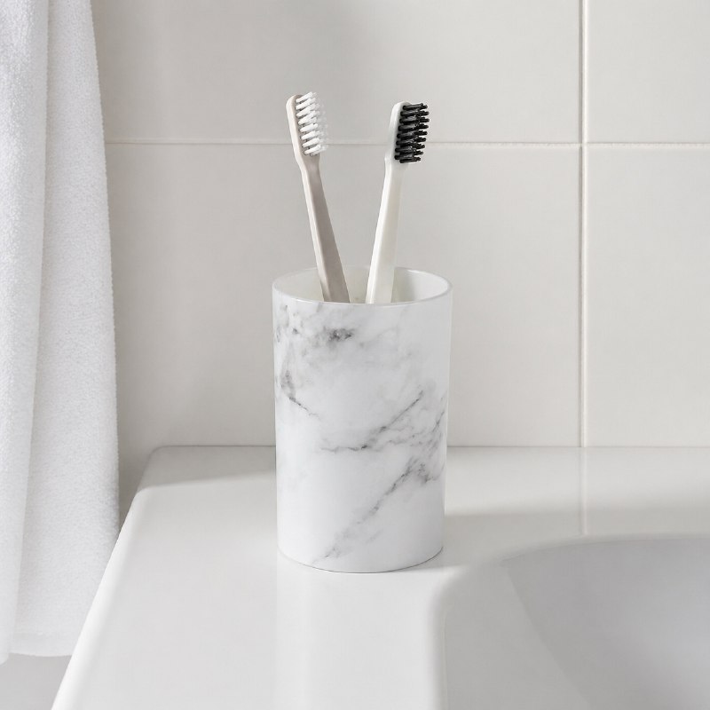 Стакан Delphinium коллекция "Вояж" (Marble), пластик - Изображение №3