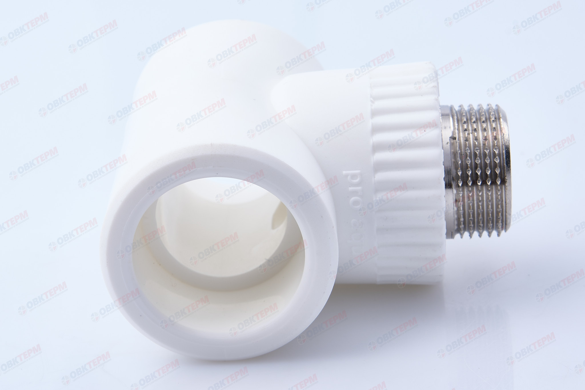 Тройник с МРН 32 *  3/4" * 32   БЕЛЫЙ   (PRO AQUA)     (60/10) - миниатюра №3