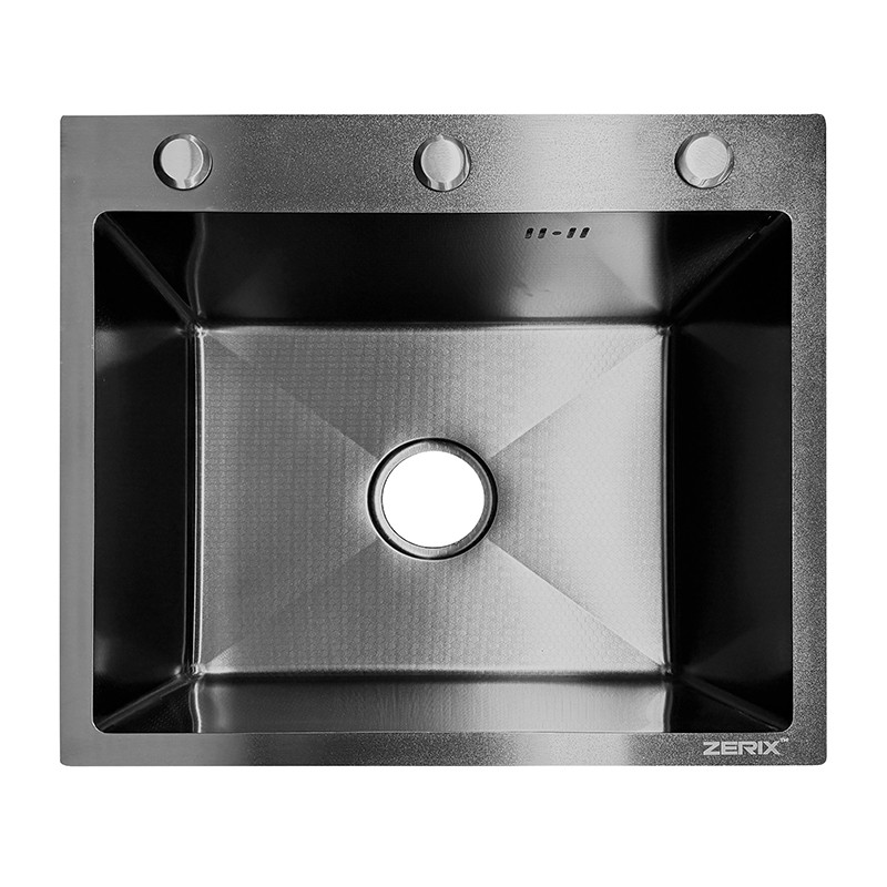 Мойка ZERIX ZH5045 DECOR GRAPHITE (3.0/0.8) из нерж. стали (цвет графит) (1шт/ящ) - изображение №1
