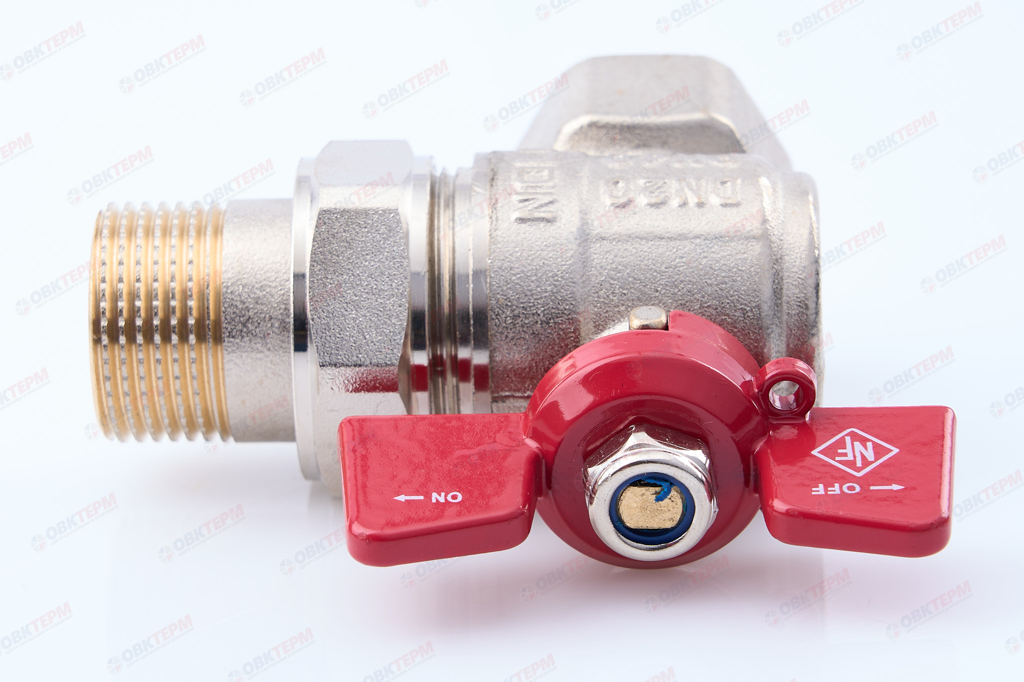 Кран шаровый  с американкой  NOLF Classic       3/4" ВН   бабочка     УГЛОВОЙ   (40/5) - миниатюра №6