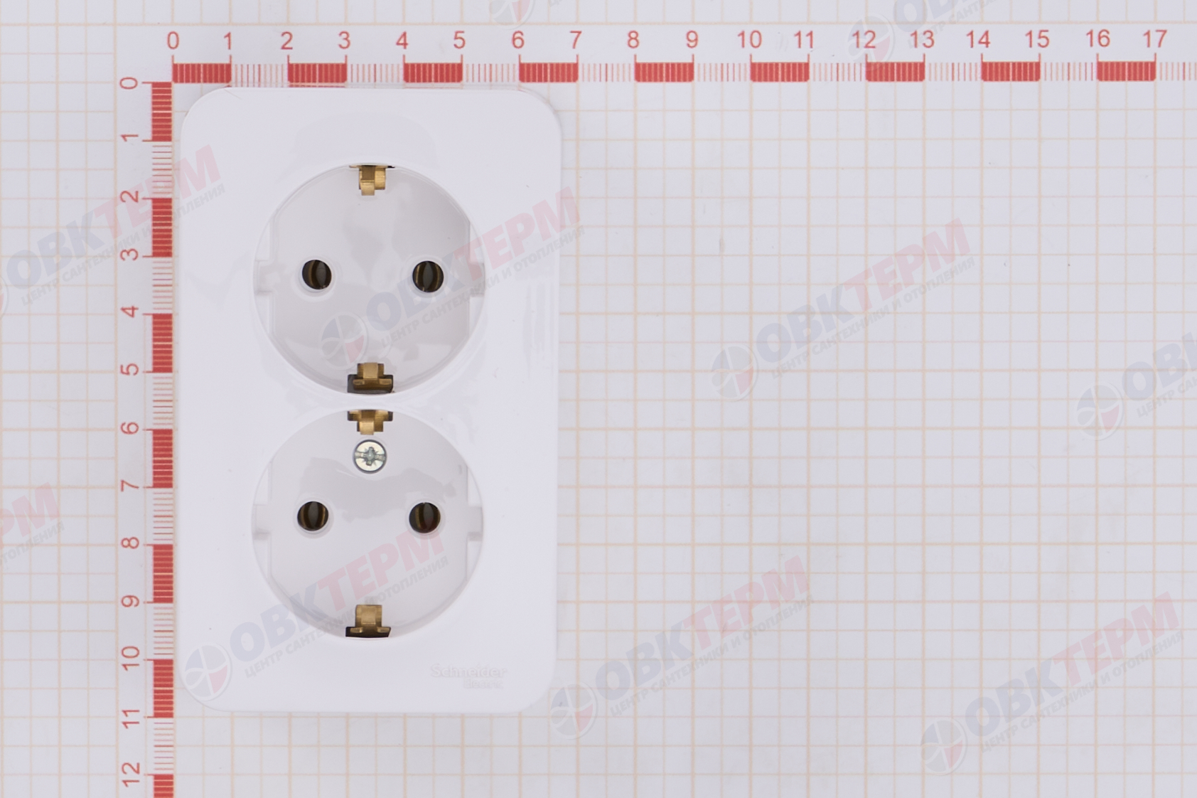 Розетка 2-местная с/з 16А IP20 без защ. шторок с изолир. пластиной белый Blanca Systeme Electriс - миниатюра №9