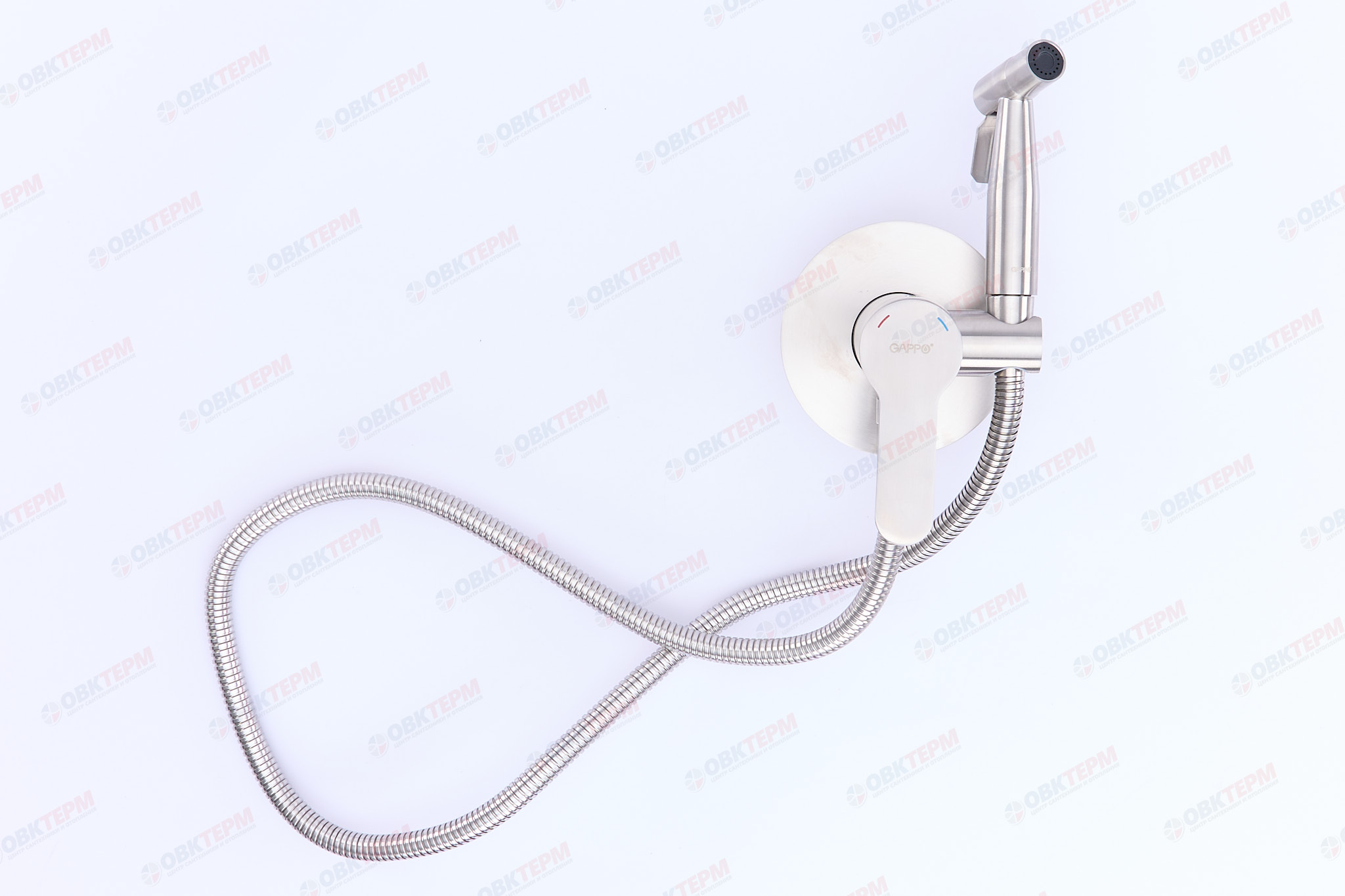 Смеситель с гигиеническим душем GAPPO G7299-30 нерж сталь /сатин - Изображение №4