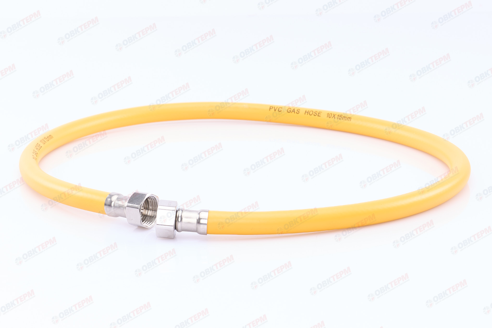 Шланг ЖЕЛТЫЙ газовый   1/2 ГГ  100 см              "OVERCON"      (50) - Изображение №2