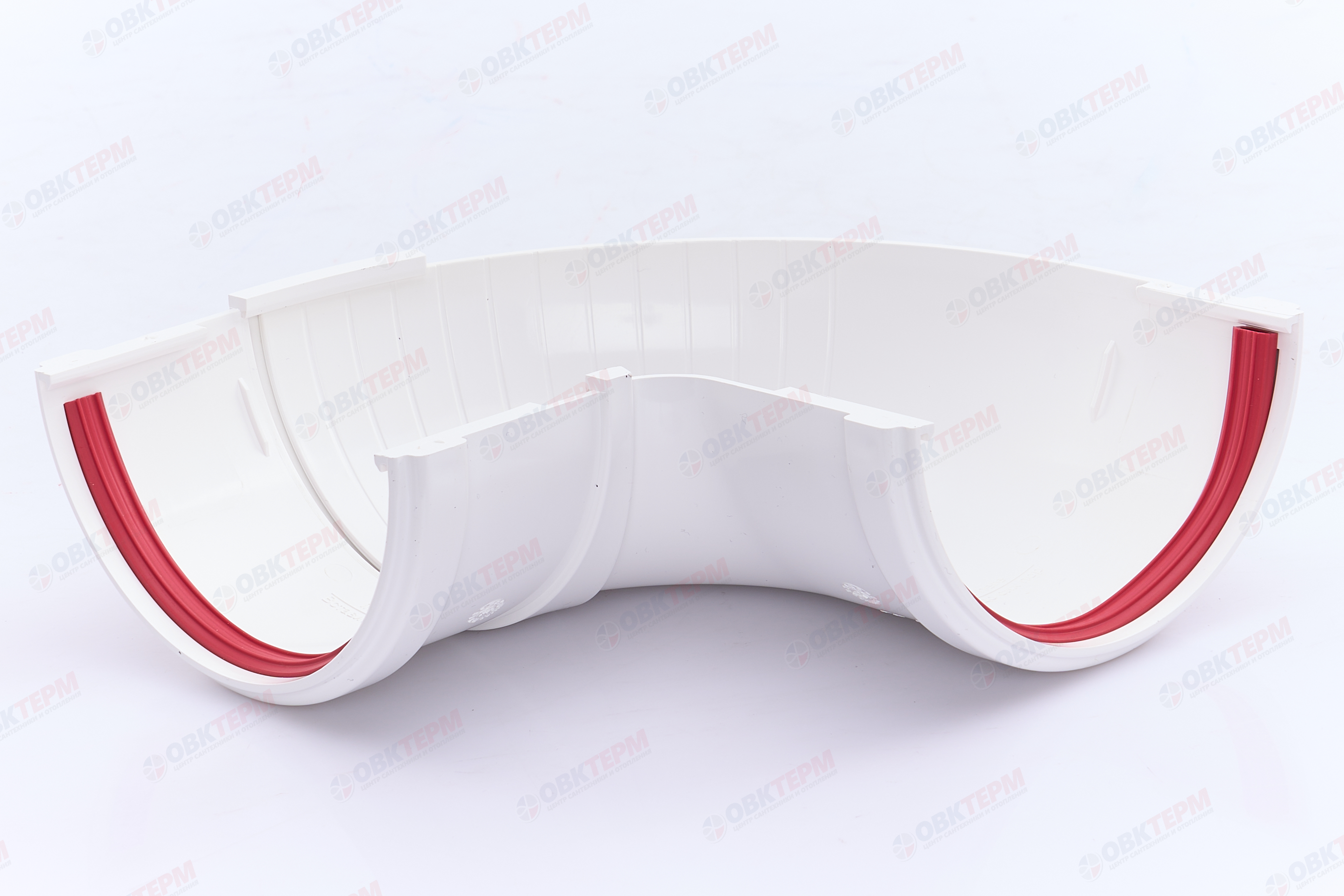 Угол желоба составной 90-150 град.Классика 120 ПВХ Grand Line белый (RAL 9003) (уп. 18шт) - Изображение №2