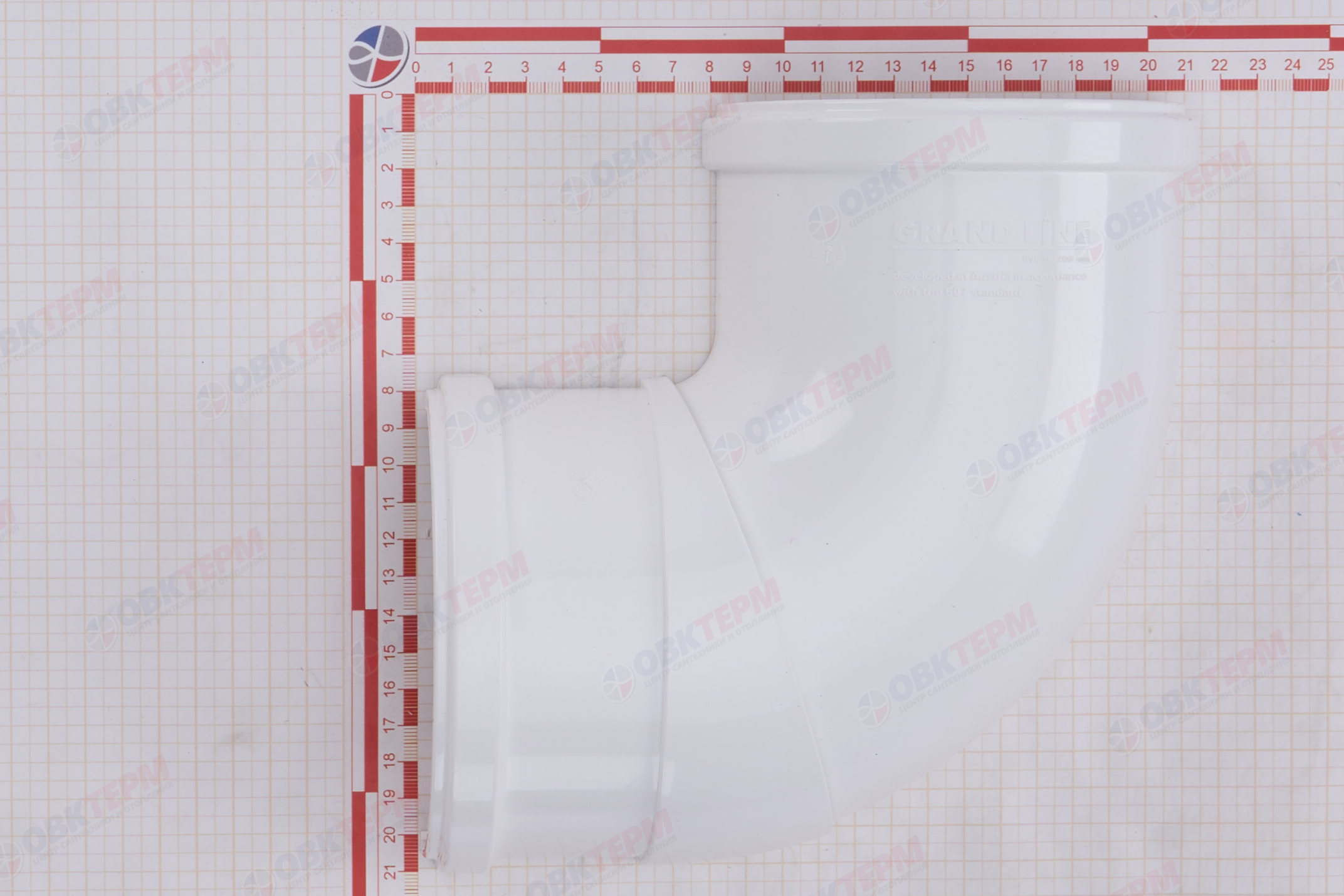 Угол желоба составной 90-150 град.Классика 120 ПВХ Grand Line белый (RAL 9003) (уп. 18шт) - миниатюра №7