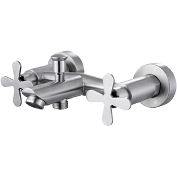 Смеситель д/ванны нерж/сталь ZERIX GTA-009 10 шт/ящ - изображение №1