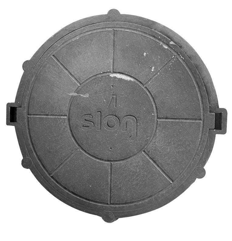 Люк тяжелый  3 т Л круглый SLON  (ДН770/ДВ590/В110) ЧЕРНЫЙ - Изображение №1