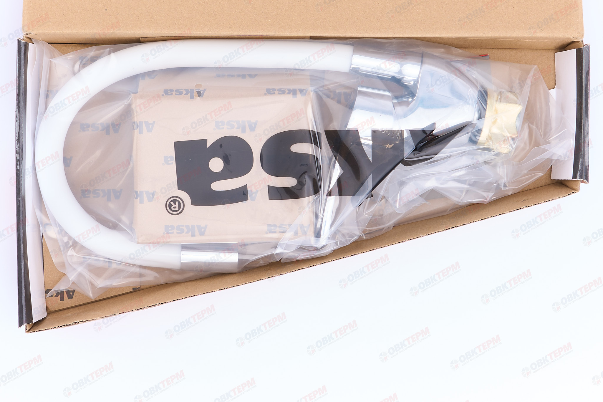 Смеситель д/кухни AKSA FAM-04-01-REFL.WHITE Ø40 WHITE  (10 шт/ящ) - Изображение №5