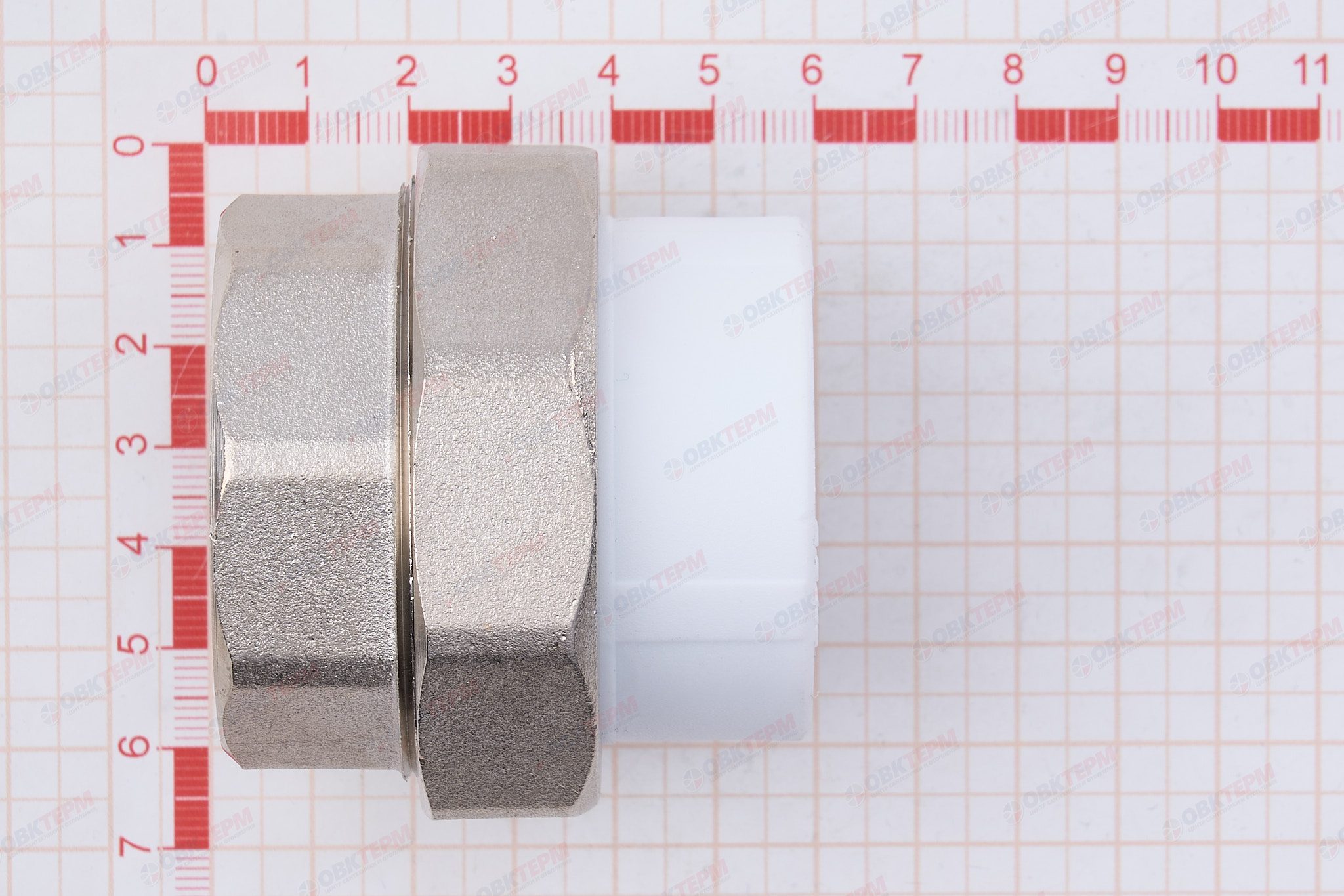 Разборное соединение   40 * 1 1/2 в     (VALFEX)  белый  (40/10) - миниатюра №6