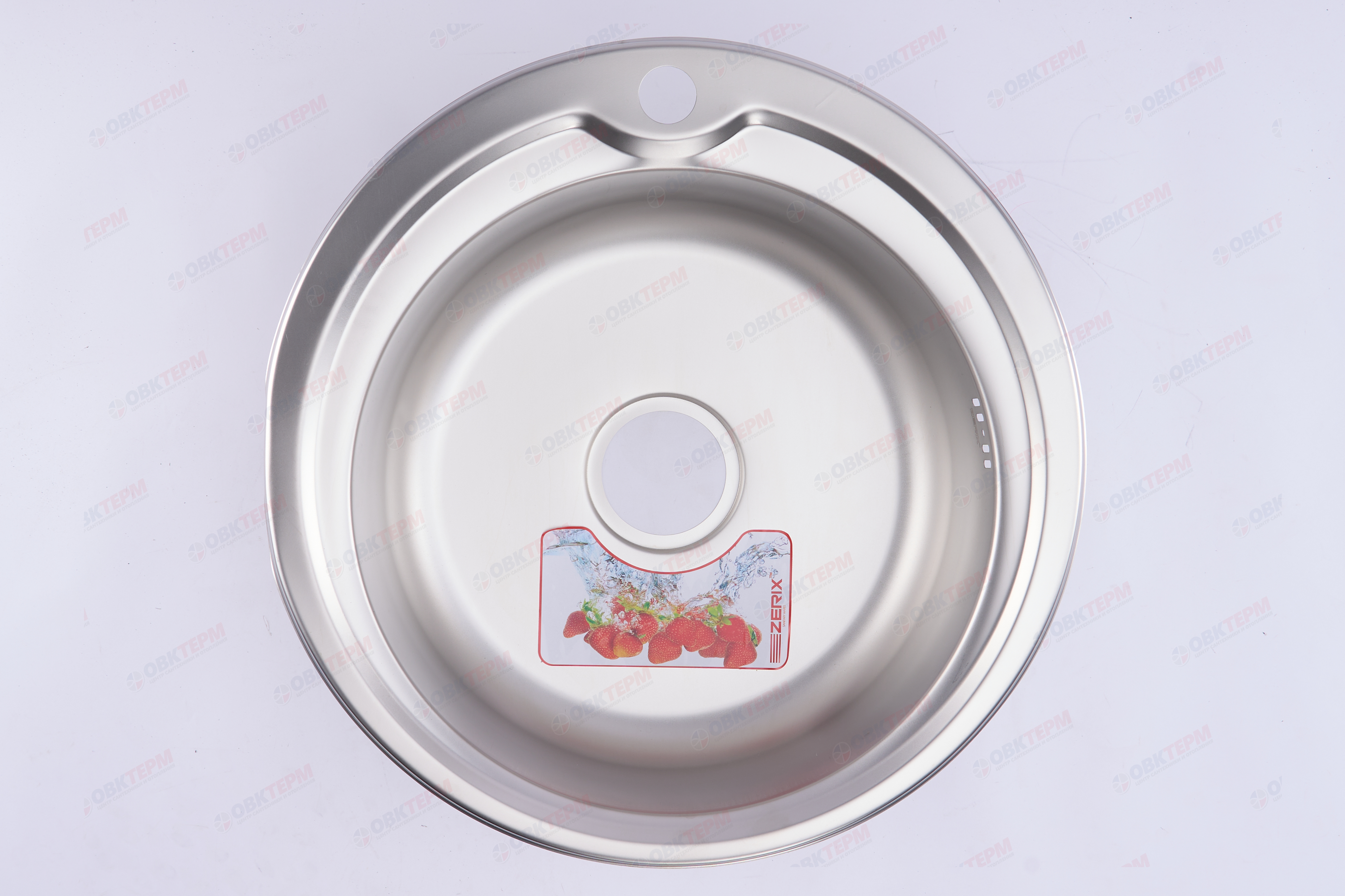 ZERIX мойка Z510-06-170E (SATIN) ВРЕЗНАЯ /сифон (10шт/ящ) - Изображение №4