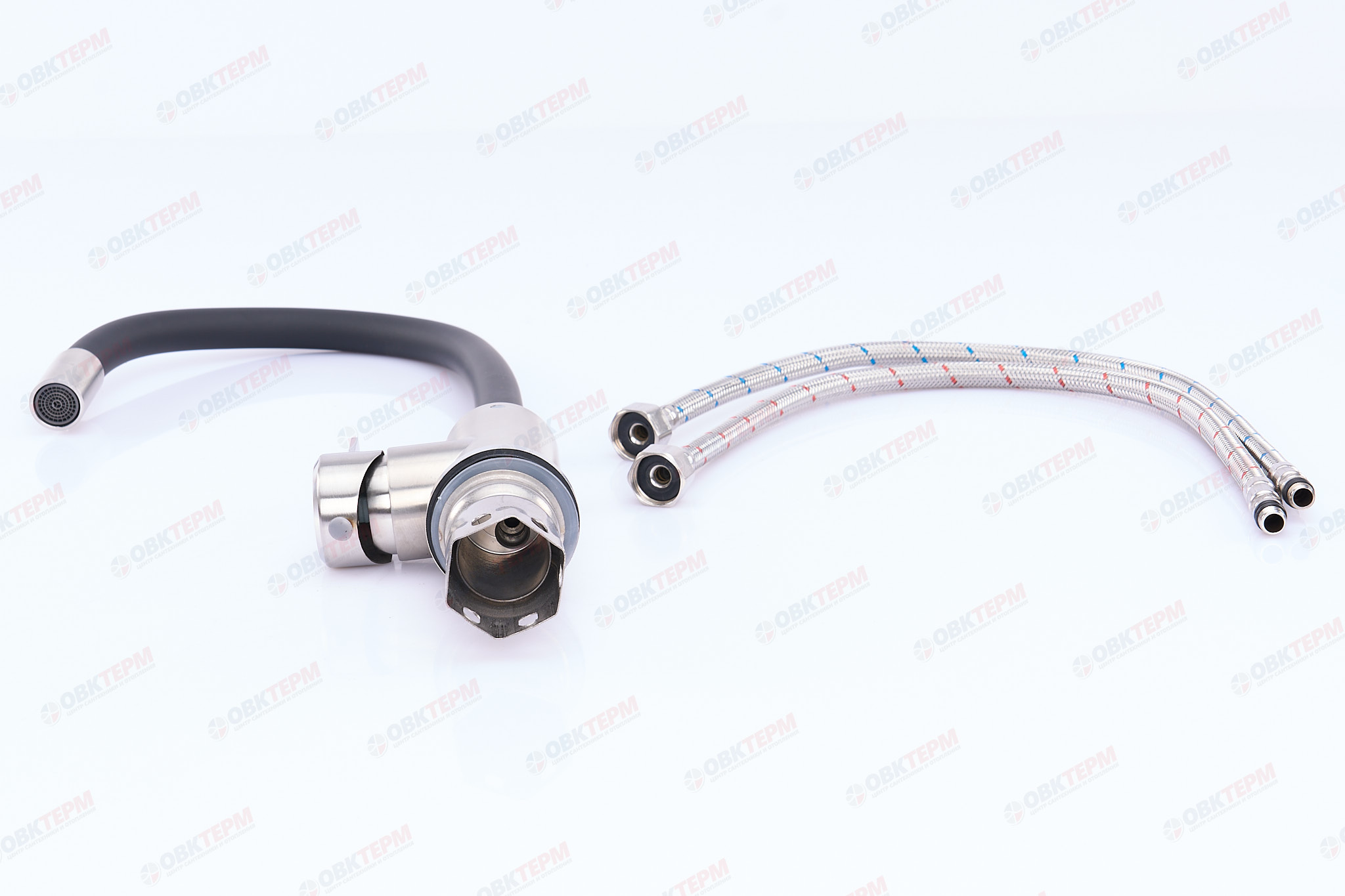 Смеситель д/кухни нерж/сталь REFLECTOR MIXXUS FAN-011 (ЧЕРНЫЙ)  Ø40 (20 шт/ящ) - миниатюра №4