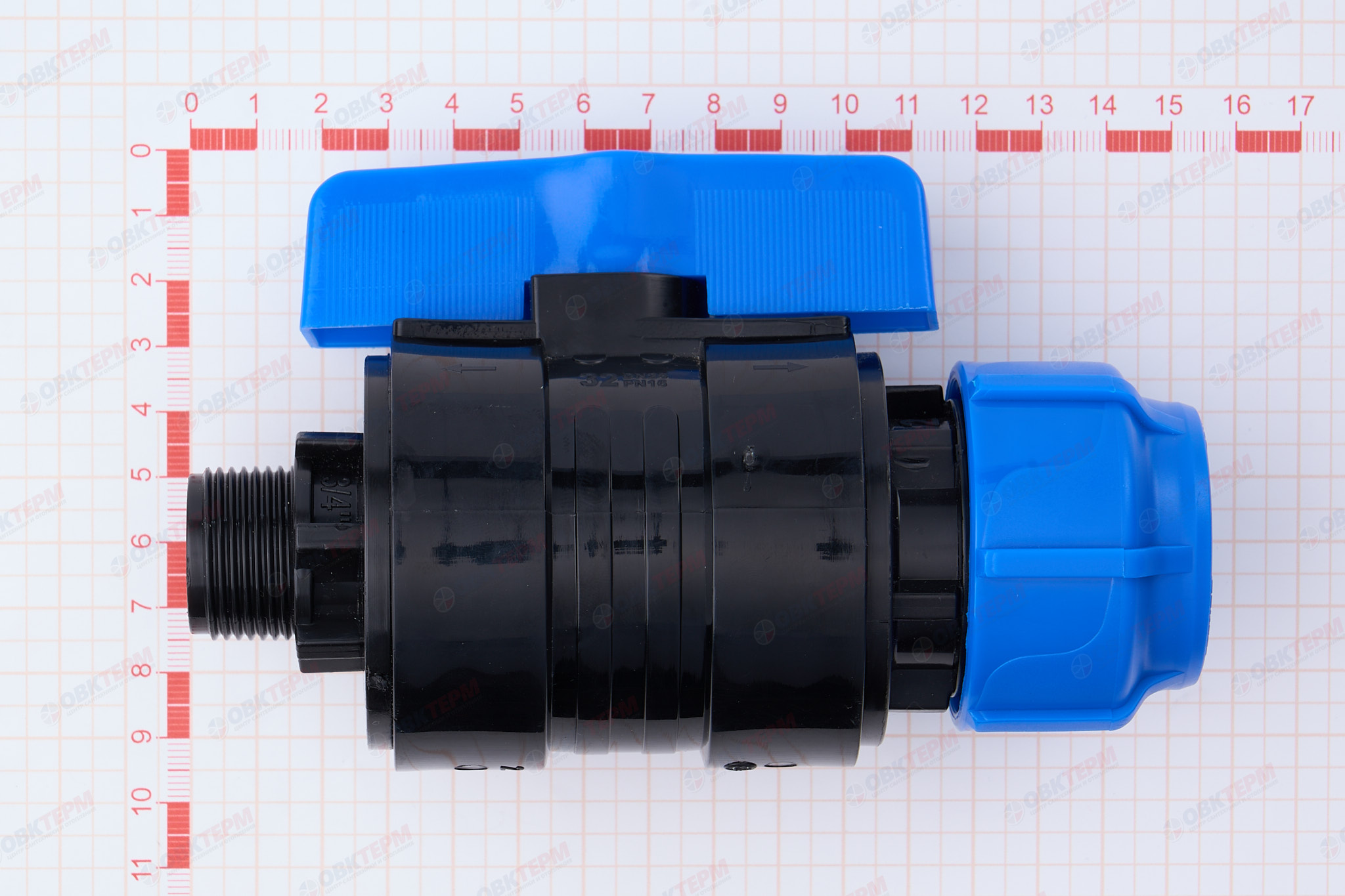 Кран      32* 3/4" н     ПНД  ИТАЛ/Spektr   (90/6шт) - миниатюра №6