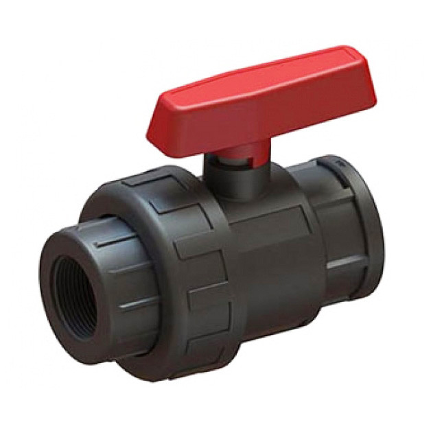 Кран шаровый       1/2"в  *  3/4"в   (разборные)      ПНД  ИТАЛ   (168/14шт) - Изображение №2