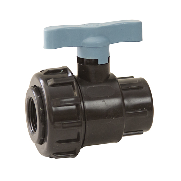 Кран шаровый      1/2"в  *  1/2"в  (разборные)      ПНД  ИТАЛ   (220/20шт) - Изображение №2