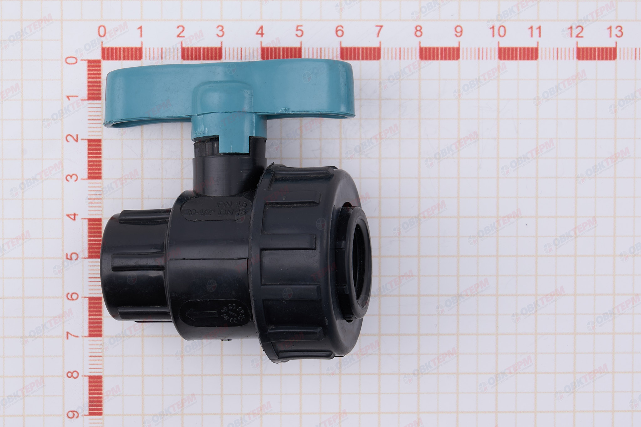 Кран шаровый      1/2"в  *  1/2"в  (разборные)      ПНД  ИТАЛ   (220/20шт) - миниатюра №7