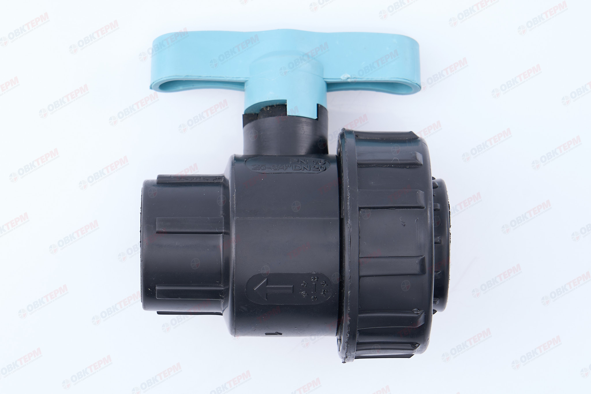 Кран шаровый      3/4"в  *  3/4"в   (разборные)      ПНД  ИТАЛ   (168/12шт) - Изображение №1