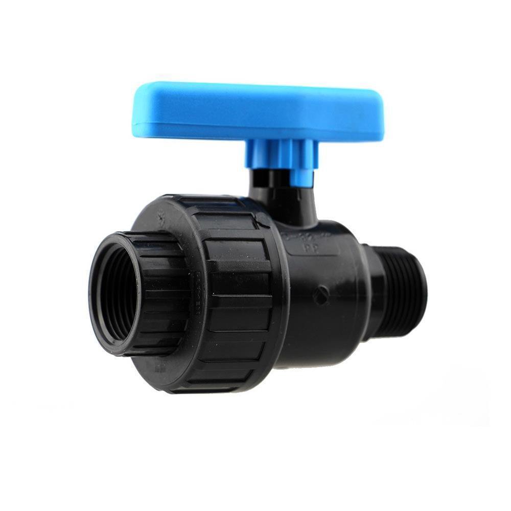 Кран шаровый      3/4"н  *  3/4"в   (разборные)       ПНД  ИТАЛ   (/10шт) - Изображение №1