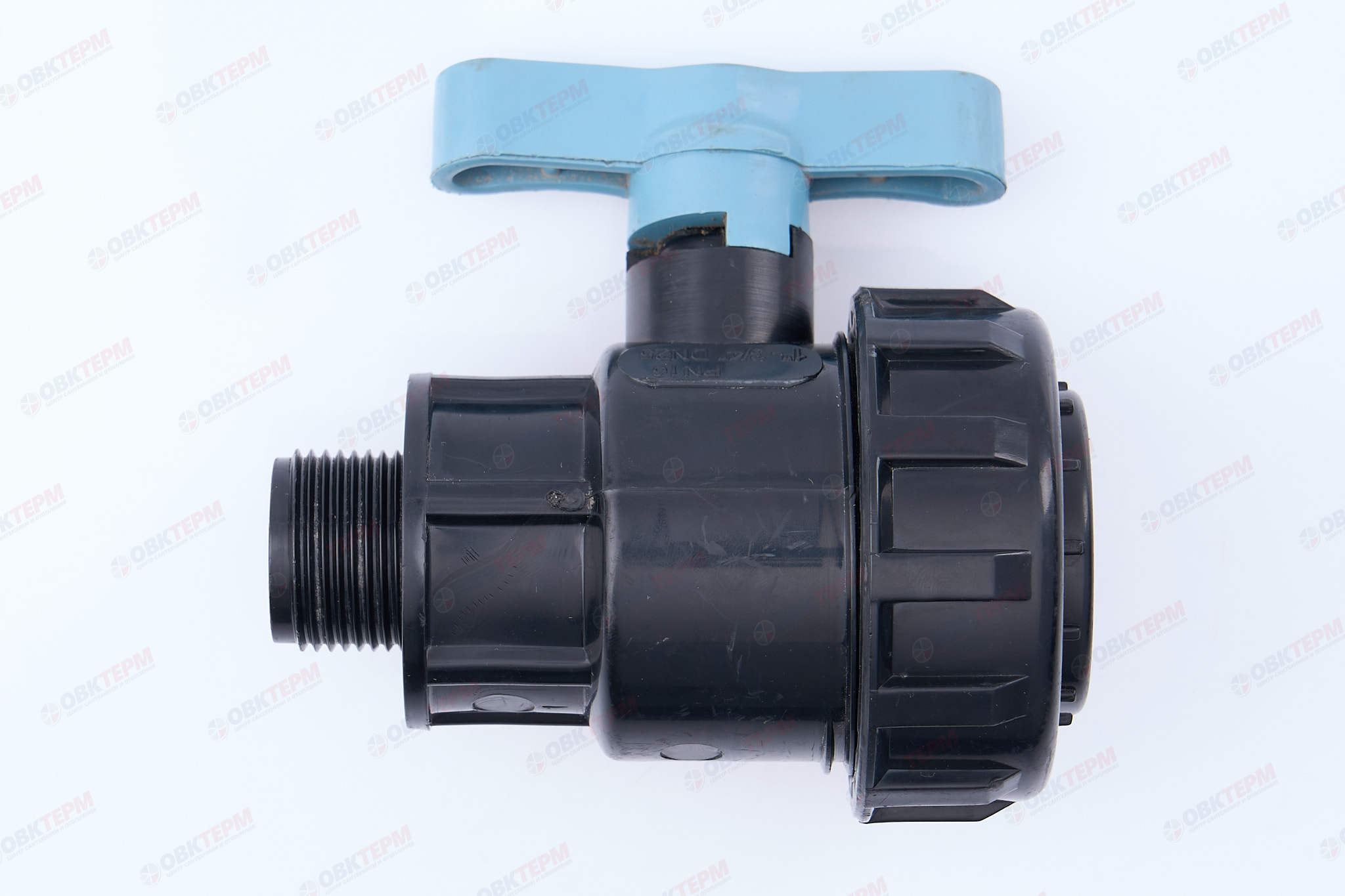 Кран шаровый      3/4"н  * 1"в   (разборные)       ПНД  ИТАЛ   ( шт) - Изображение №1