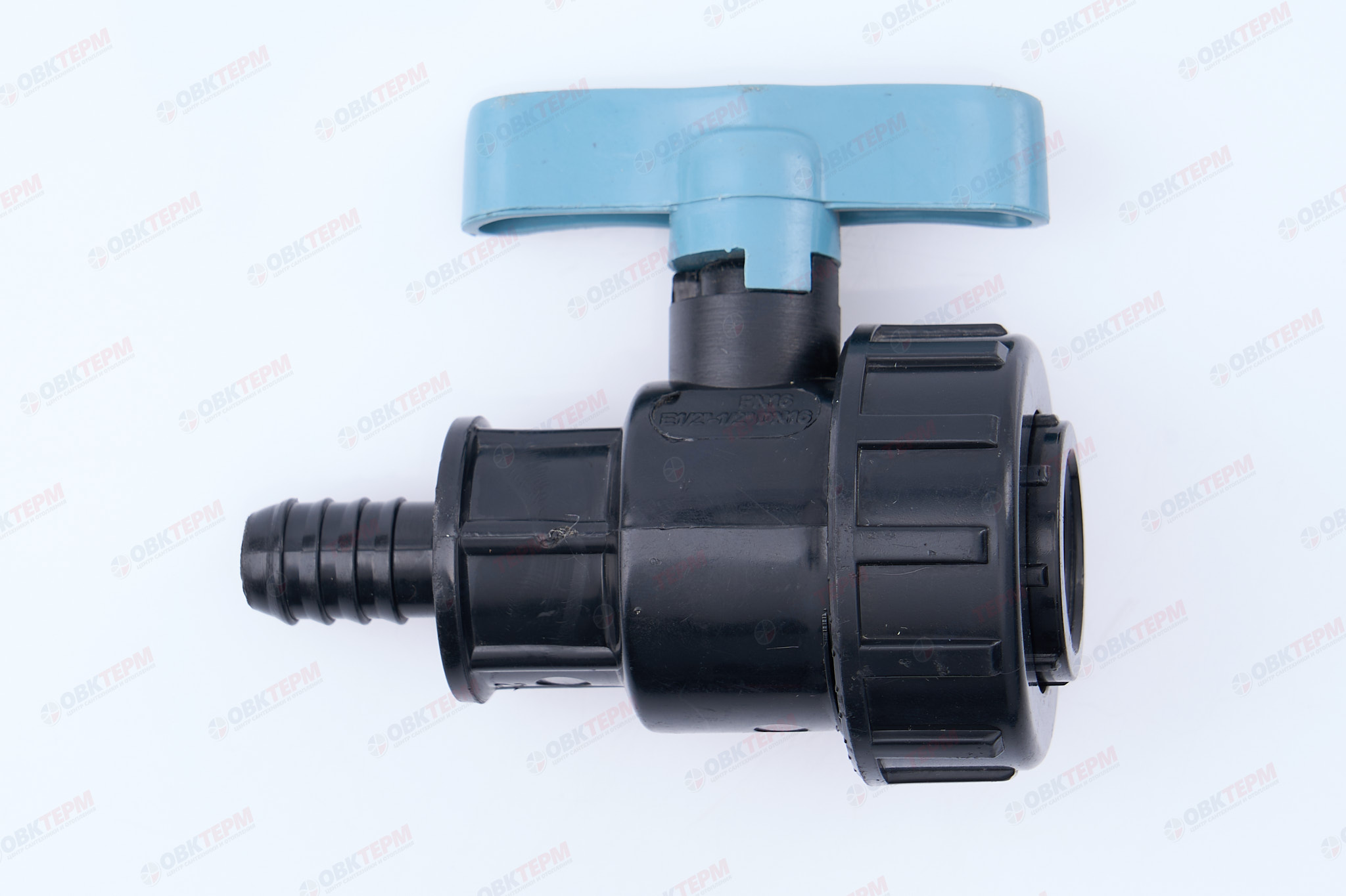 Кран шаровый со штуцером     1/2"  *    1/2"в       ПНД  ИТАЛ   (220/22шт) - Изображение №1