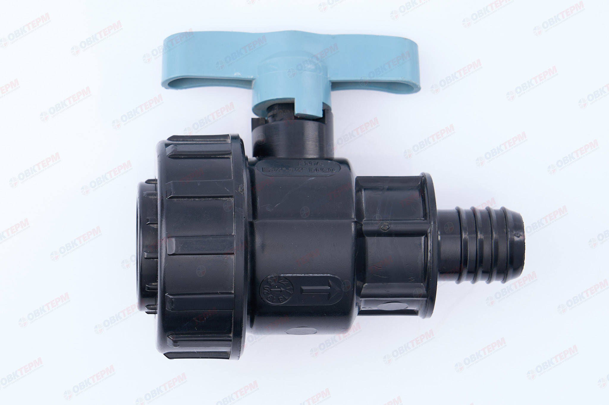 Кран шаровый со штуцером     3/4"  *    3/4"в       ПНД  ИТАЛ   (168/12шт) - миниатюра №3