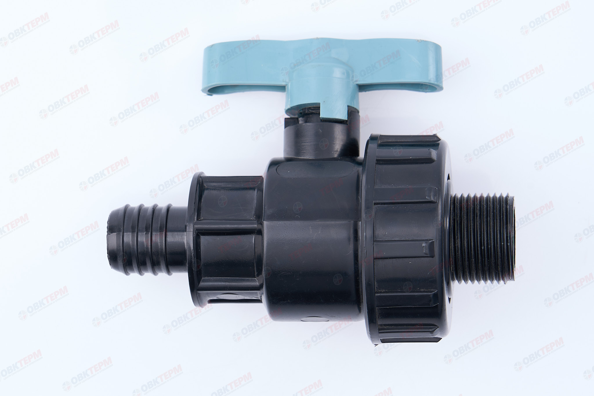 Кран шаровый со штуцером     3/4"  *    3/4"н       ПНД  ИТАЛ   (168/12шт) - изображение №1