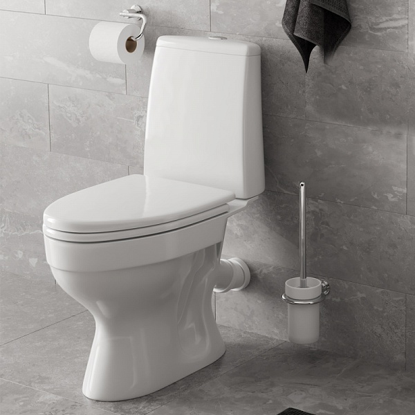 Унитаз-компакт GESSO W101 Home de luxе (косой выпуск, 1 режим, сиденьем ПП и болтами крепления) - Изображение №3