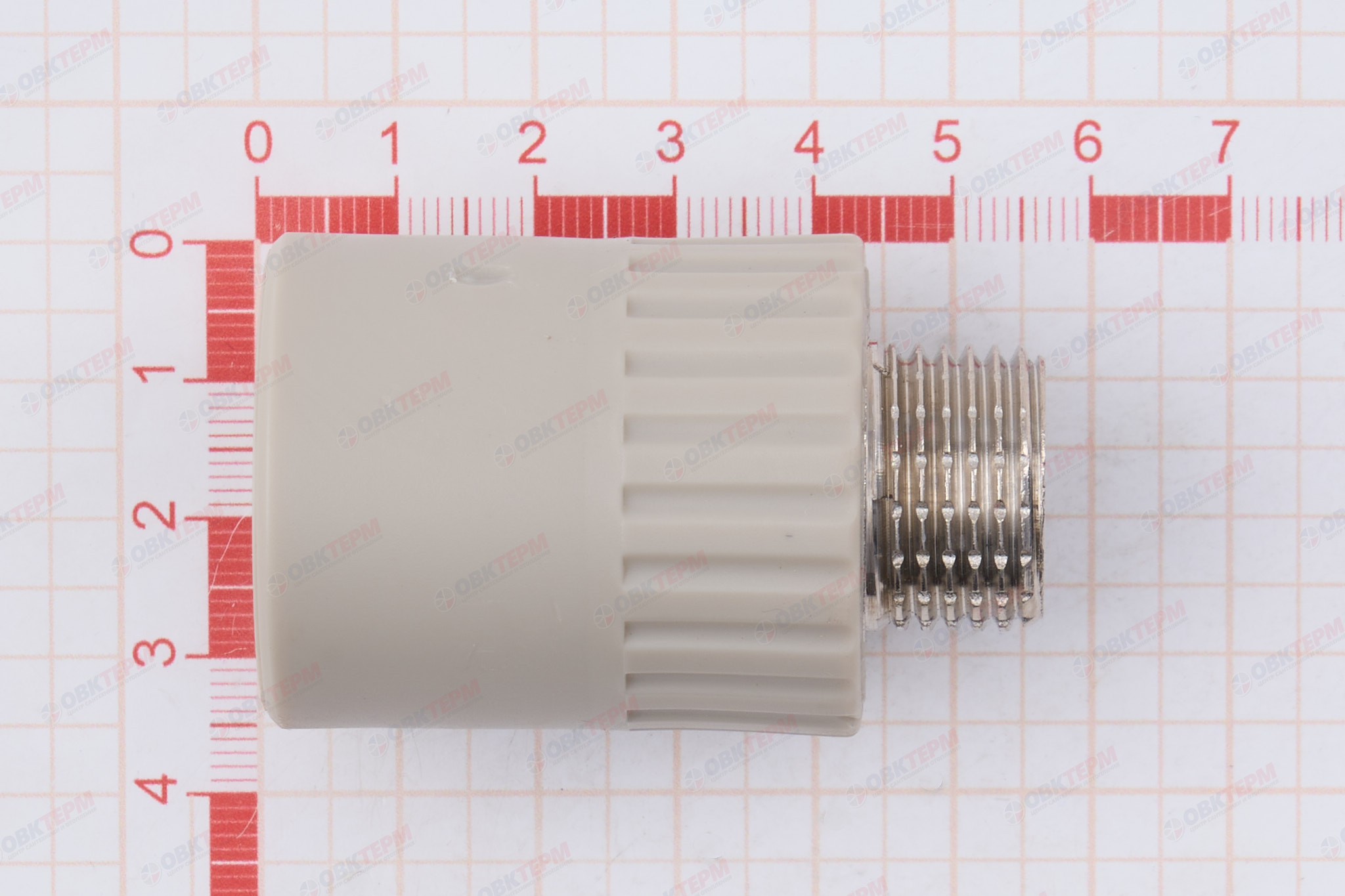 МРН  25 * 1/2"    СЕРАЯ PP-R    (RTP)    (120/20) - миниатюра №6