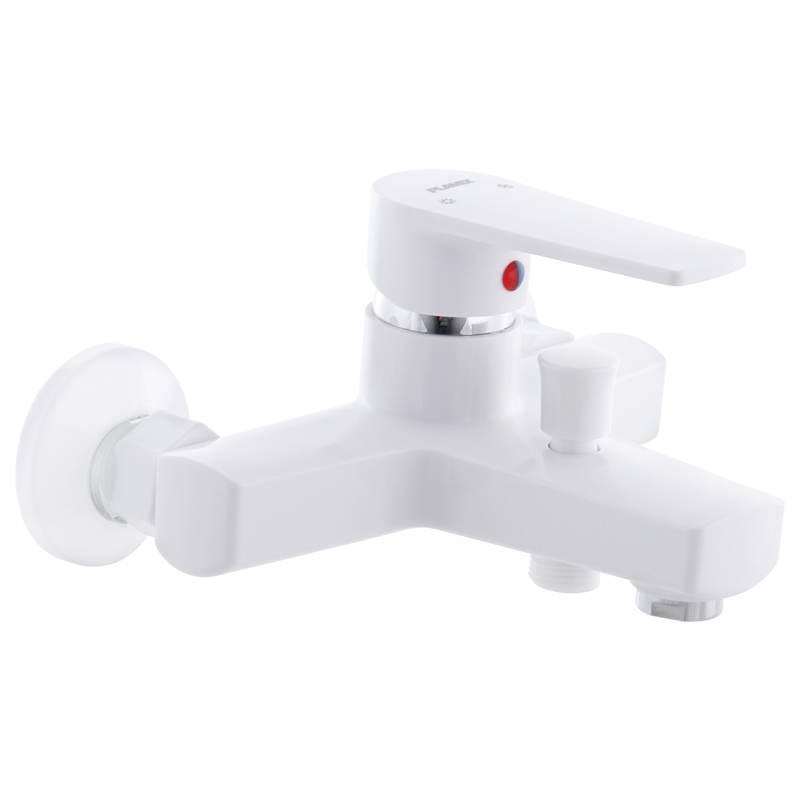 Смеситель д/ванны PLAMIX LEO-009 White, короткий(без шланга и лейки) (24 шт/ящ) - Изображение №1