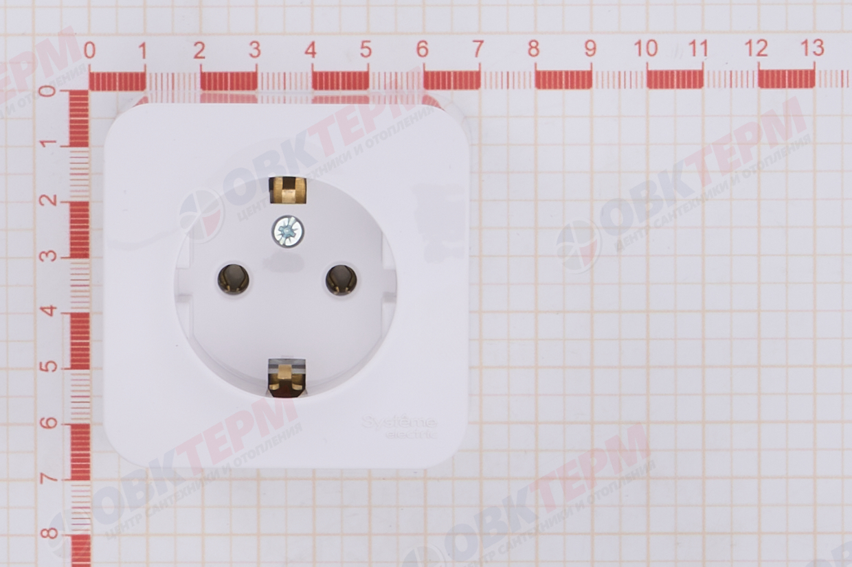 Розетка 1-местная с/з 16А IP20 без защ. шторок с изолир. пластиной белый Blanca Systeme Electriс - миниатюра №8