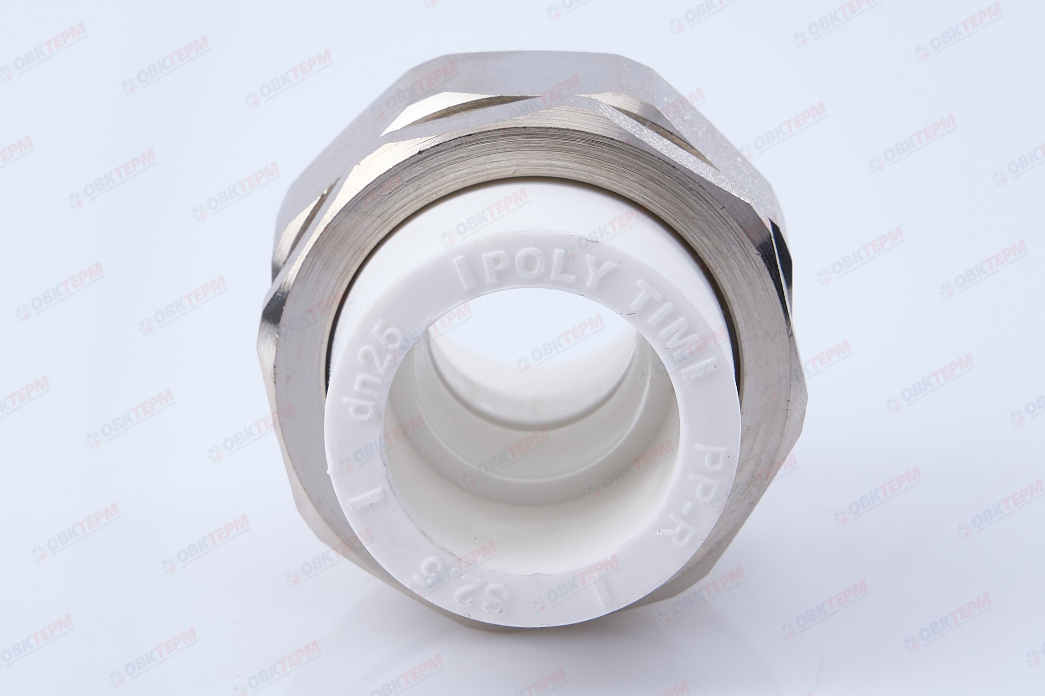 Разборное  соединение 25  труба-труба ВВ   (белый)   (80/5)  (TIM) - Изображение №3