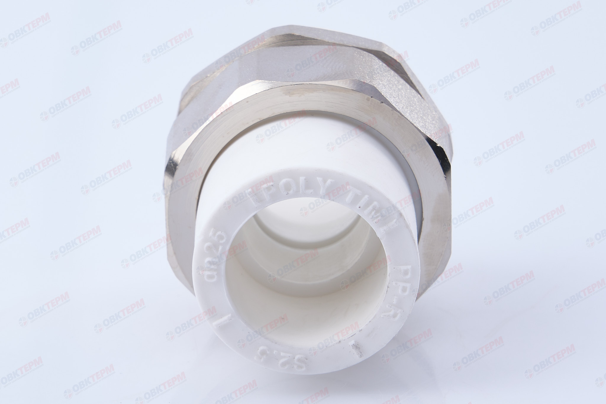 Разборное  соединение 25  труба-труба ВВ   (белый)   (80/5)  (TIM) - Изображение №5