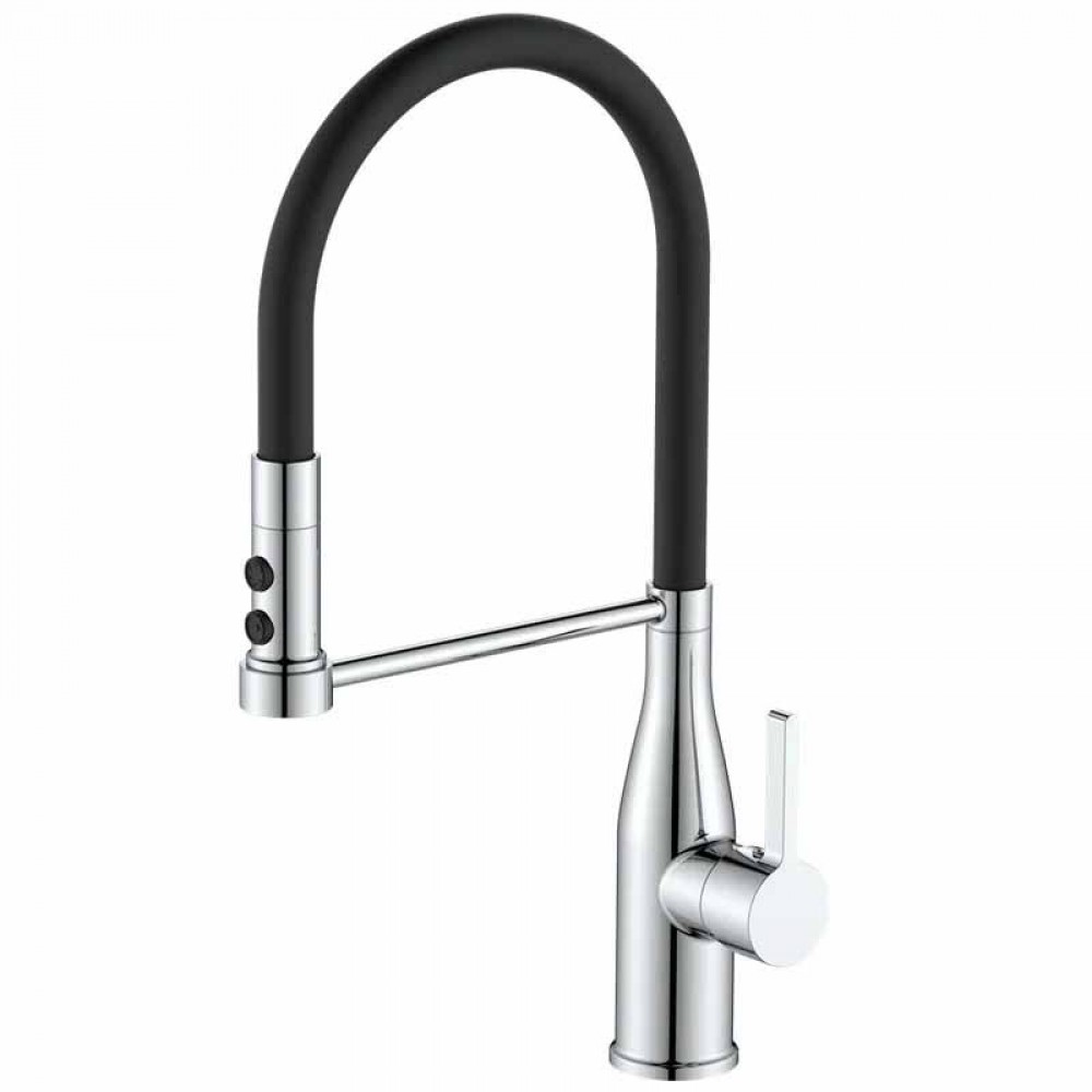 Смеситель д/кухни MIXXUS PREMIUM SUMMER 017 REFL.BLACK Ø35 (8 шт/ящ) - Изображение №1