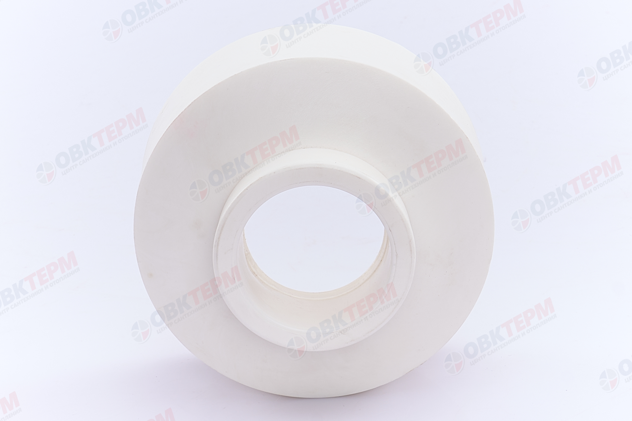 Муфта переход.  ВВ  90*50   БЕЛАЯ PP-R   (RTP)    (36/4) - миниатюра №3